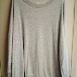 Women's Xersion Oversize Gray Sweatshirt with dropped shoulders XL